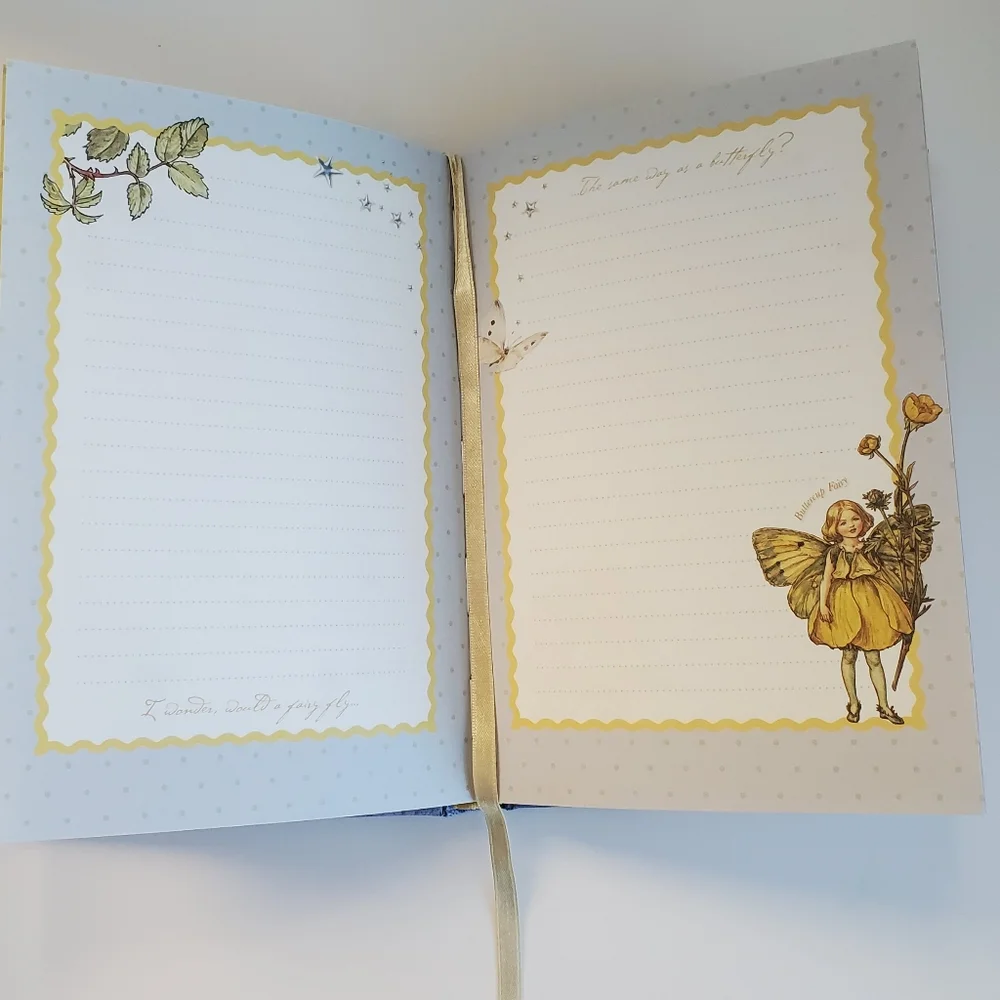 Fairies & Flowers Hardcover Journal 240 Ruled Pgs Cicely Mary Barker Notes*READ*